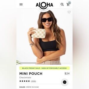 Aloha Collection Mini Pouch in Checkmate